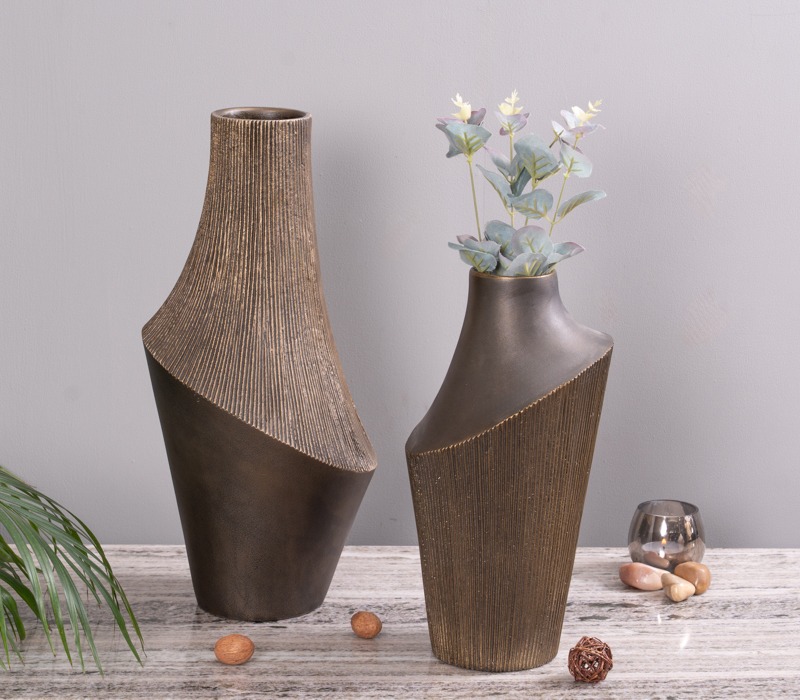 Textured Vase Pair